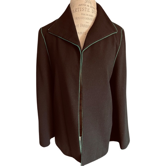 VINTAGE JANICE WAINWRIGHT PEACOCK 🦚 JACKET TOP - Picture 6 of 10